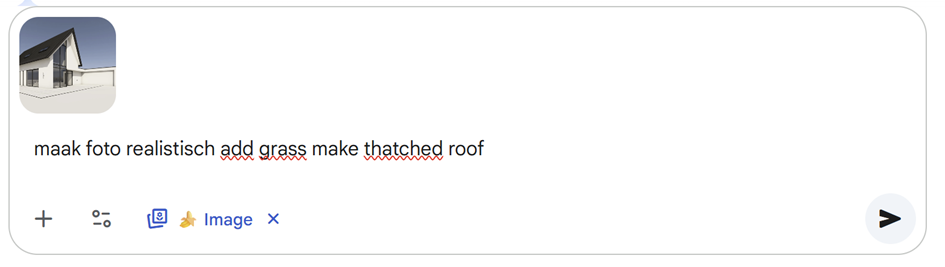 Gemini interface met upload functie