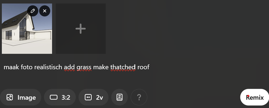 Sora interface met upload en remix functie